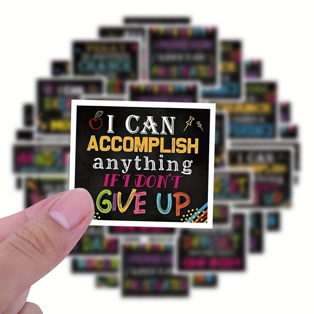10pcs Inspirational Quotes Stickers for Laptop Skateboard Phone Case Guitar