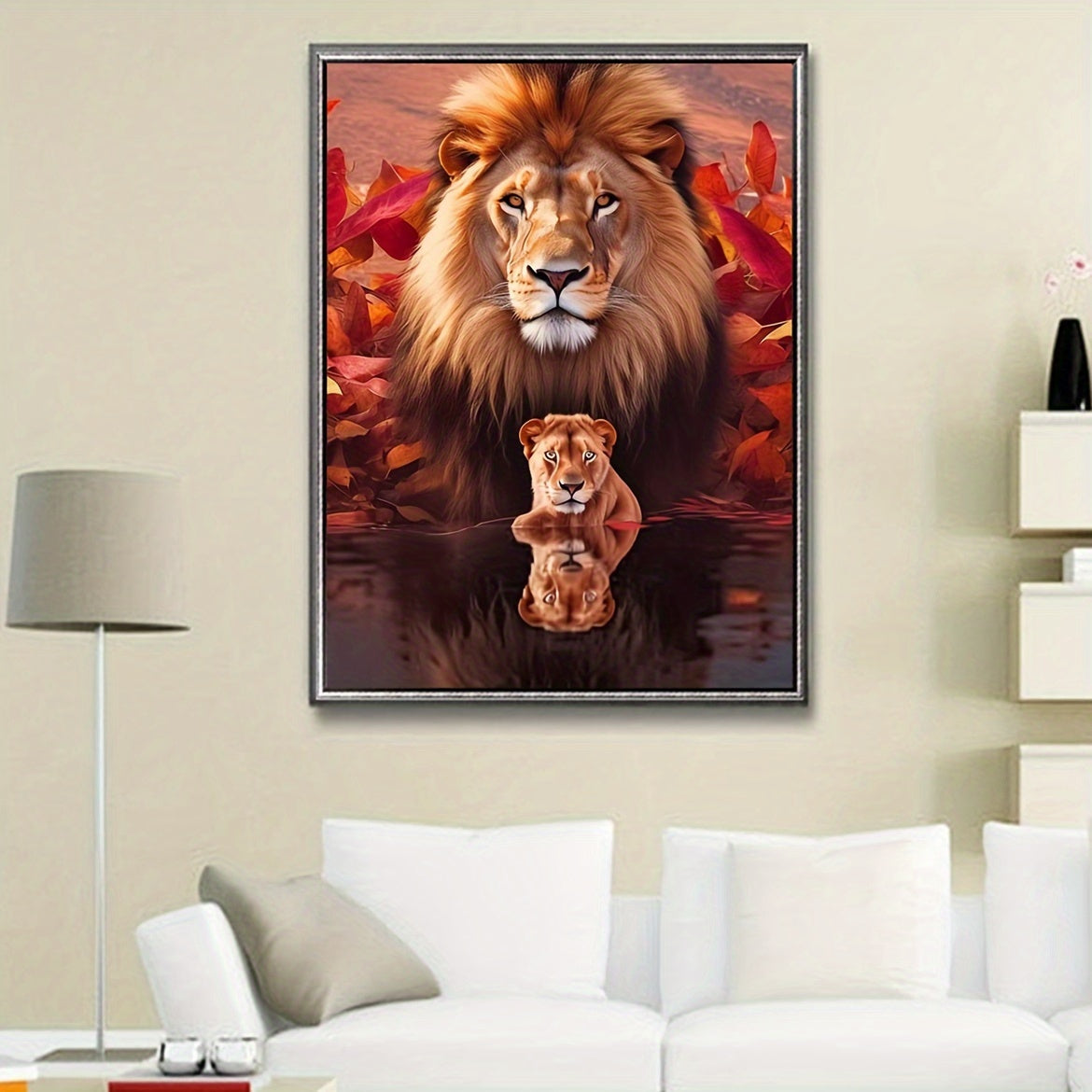 Lion Pattern Canvas Painting Poster for Home Wall Decor Art Gift