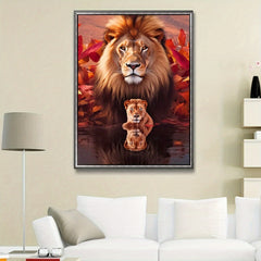 Lion Pattern Canvas Painting Poster for Home Wall Decor Art Gift