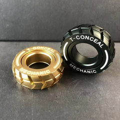 Golden T Adapter Ring Fidget Spinner for Stress Relief Durable Metal