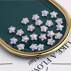 20pcs 12mm Plated Acrylic Star Inner Beads DIY Jewelry Accessories