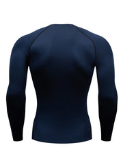 Men's Compression Shirt Long Sleeve Base Layer Top for Workouts