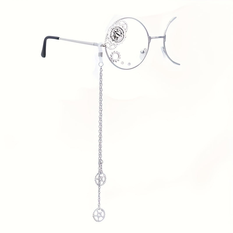 Steampunk Gear Decorative Glasses Retro Gothic Metal Frame