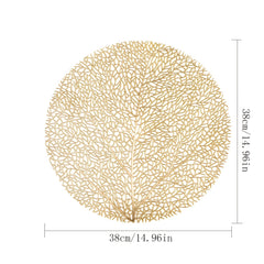 Tree Shaped Placemat for Dining Table Durable PVC Material