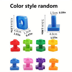 20pcs Nut Shaped Plastic Building Blocks Educational Toys for Kids Montessori