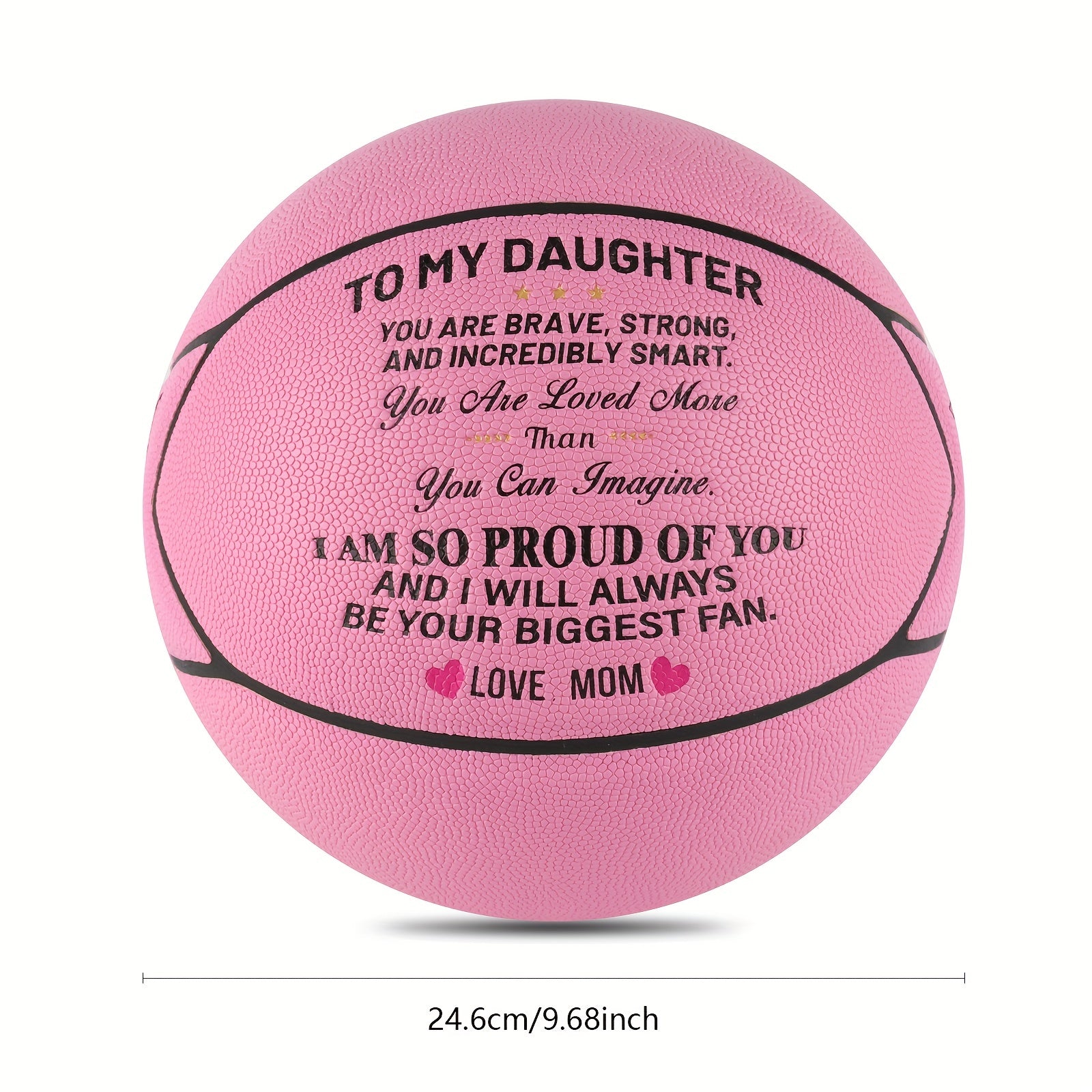 Engraved Basketball To My Daughter From Mom PU leather Basketball Gift