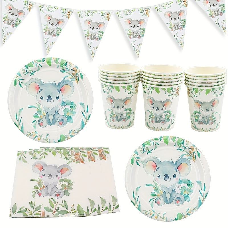 Koala 1st Birthday Party Supplies Jungle Animal Decorations