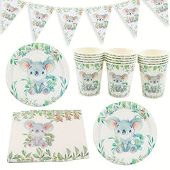 Koala 1st Birthday Party Supplies Jungle Animal Decorations