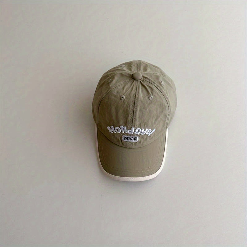 Kids Embroidered Baseball Cap, Quick Drying, Soft Top