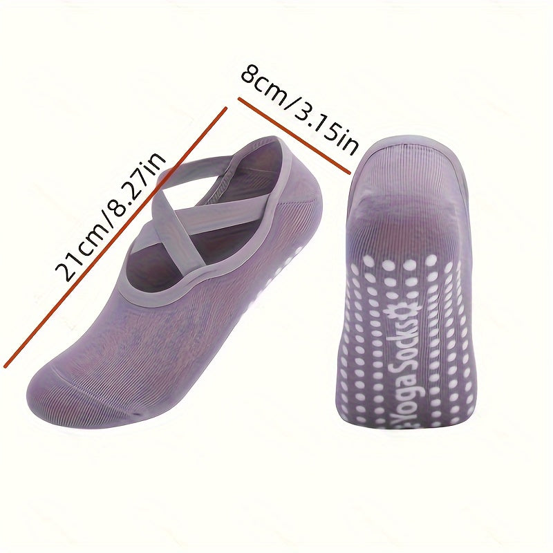 Women's Anti-slip Breathable Yoga Socks Cross Strap Sports Pilates Dance Socks
