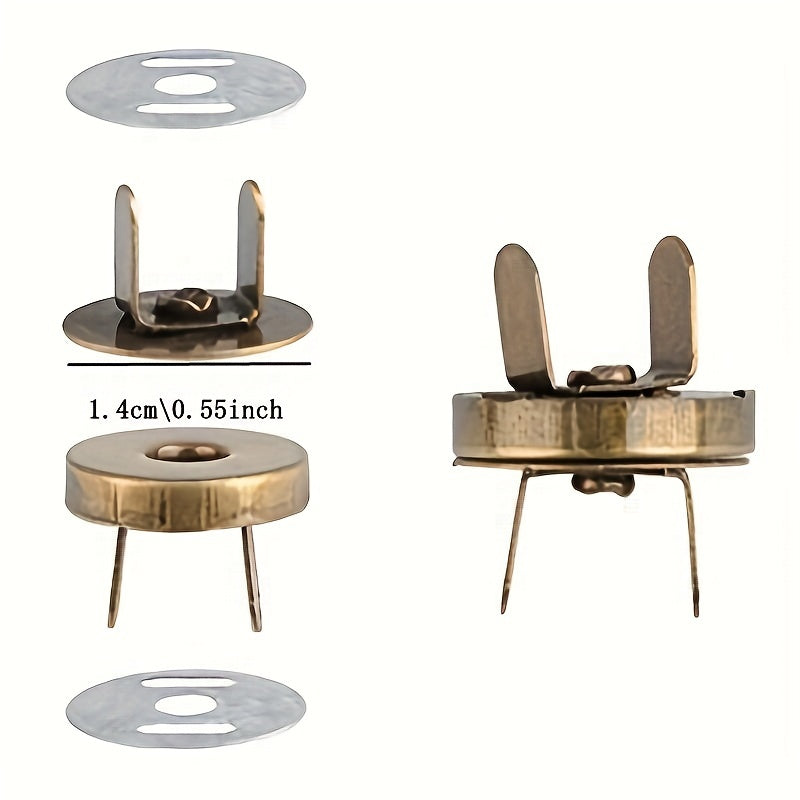 5pcs Round Strong Magnet Metal Card Buckle Magnetic Snap Button