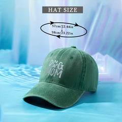 DOG MOM Embroidery Baseball Cap Vintage Washed Distressed Dad Hats