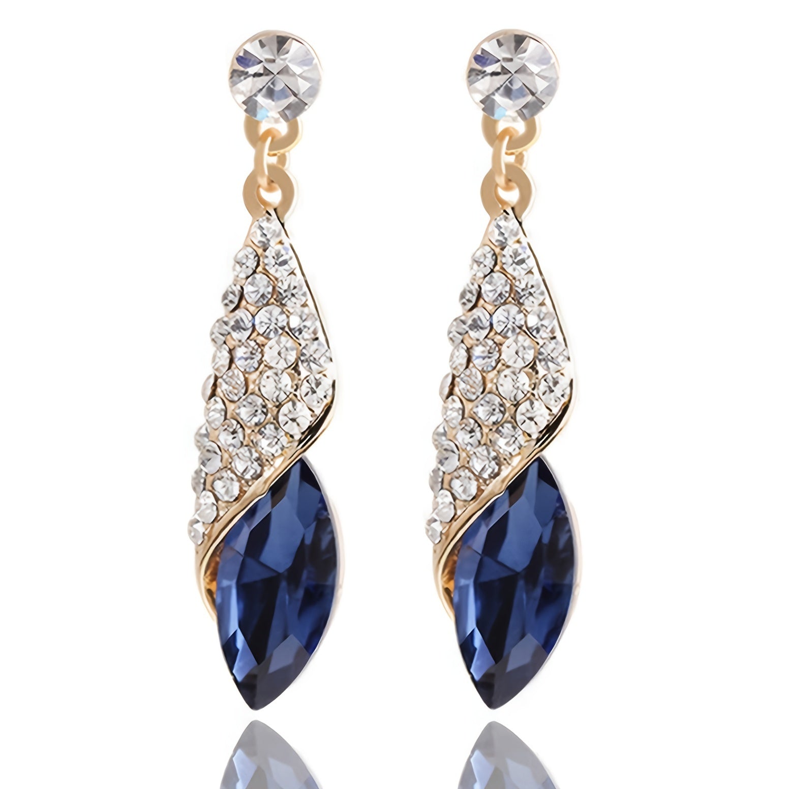 Vintage Teardrop Crystal Earrings for Women Girls Party Wedding