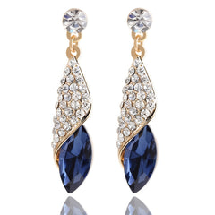 Vintage Teardrop Crystal Earrings for Women Girls Party Wedding