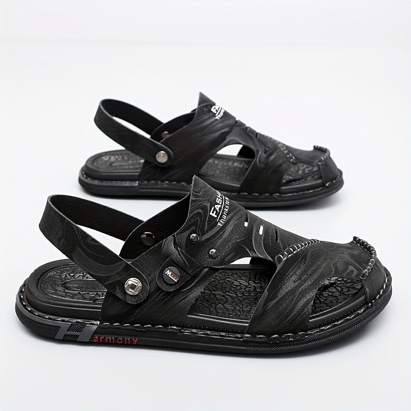 Men's Slip On Beach Sandals Solid Casual Shoes