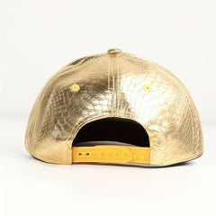 Dollar Label Snapback Hat Golden Crocodile Baseball Cap