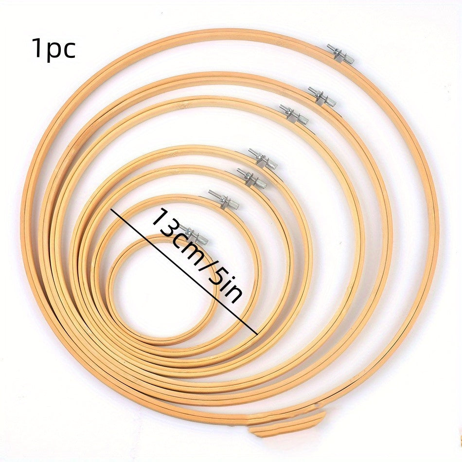 Bamboo Embroidery Stretch Adjustable Cross Stitch Hoop Tool
