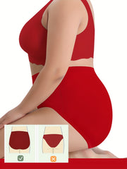 Women's Plus Size High Waisted Elastic Everyday Panties Set