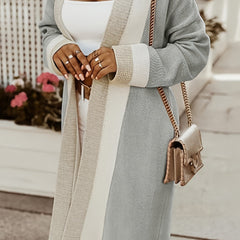 Open Front Knit Cardigan Long Sleeve Sweater
