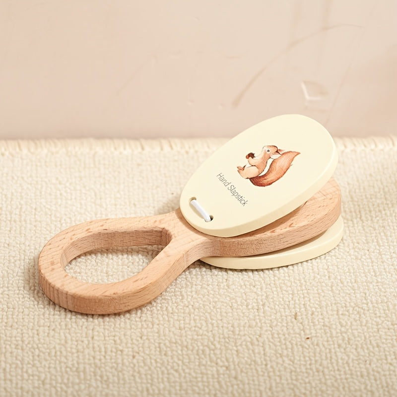 Wooden Squirrel Grip Toy for Young Kids