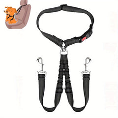 Adjustable Double Dog Seat Belt for Safe Car Travel