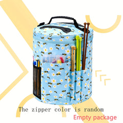 Large Capacity Yarn Bag Bee Print Storage Bag