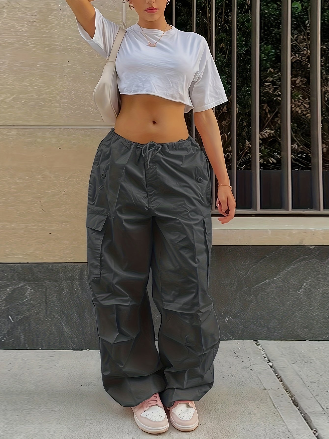 Y2K Oversized Cargo Straight Casual Pants Women's Clothing