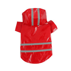 Pet PU Raincoat For Small Medium Dog Puppy Reflective Waterproof