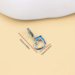 1Pc Turtle Dolphin Elephant Charm Alloy Pendant Beads