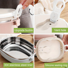 Insulated Lunch Box Stainless Steel Thermal Food Container Leak Proof Storage