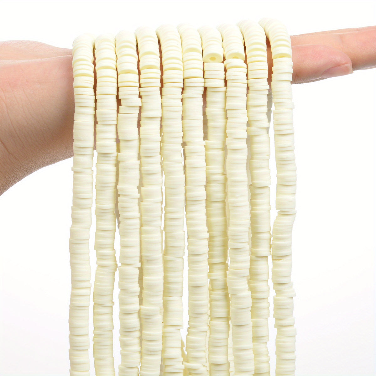 350pcs 6mm Flat Round Polymer Clay Beads for DIY Jewelry Making