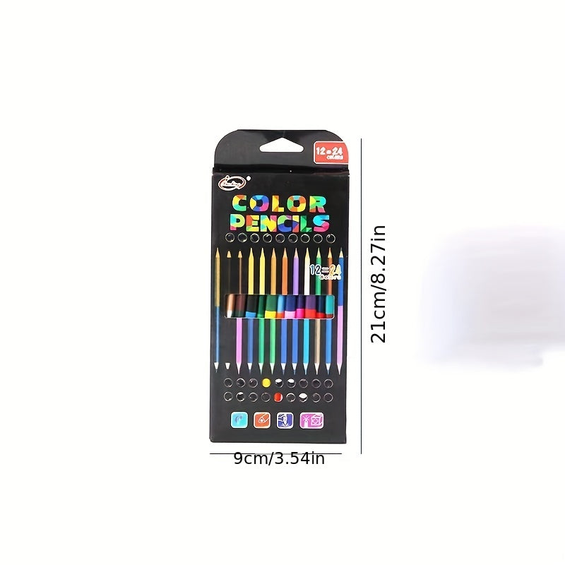 Triangle Rod 12pcs 24 Colors Student Stationery