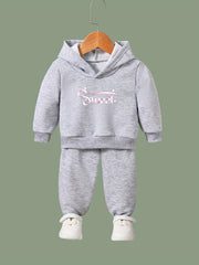 OERYUI Girls Boys SWEET Print Hoodies Pants Set For Spring Fall