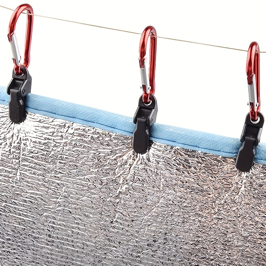 10pcs Mini Tarp Clips Heavy Duty Lock Grip for Tent Awning Clamp