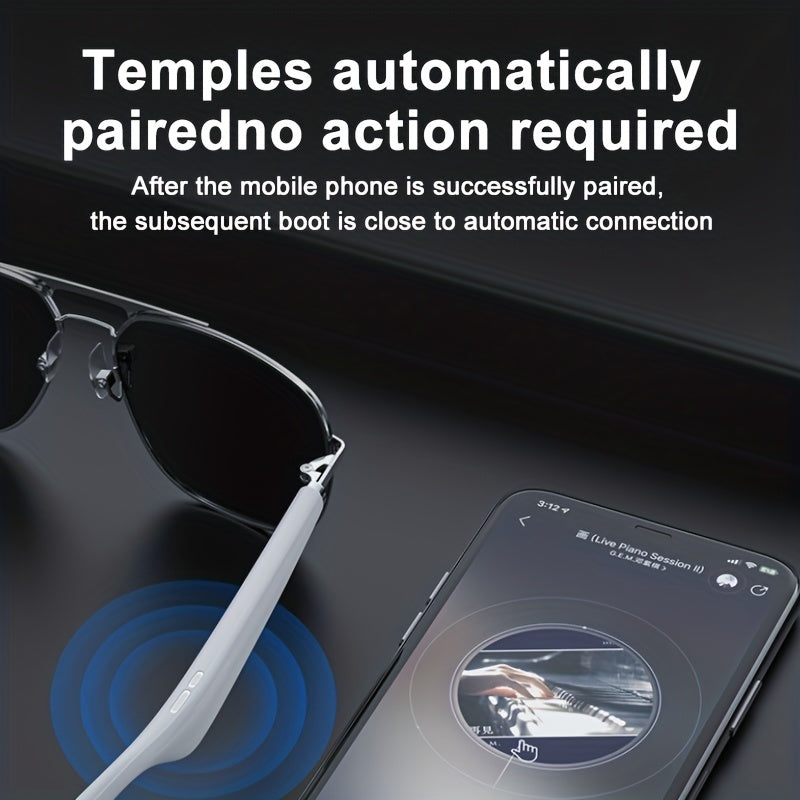 Smart Glasses Wireless Headphones BT 5.0 Sunglasses for Sports