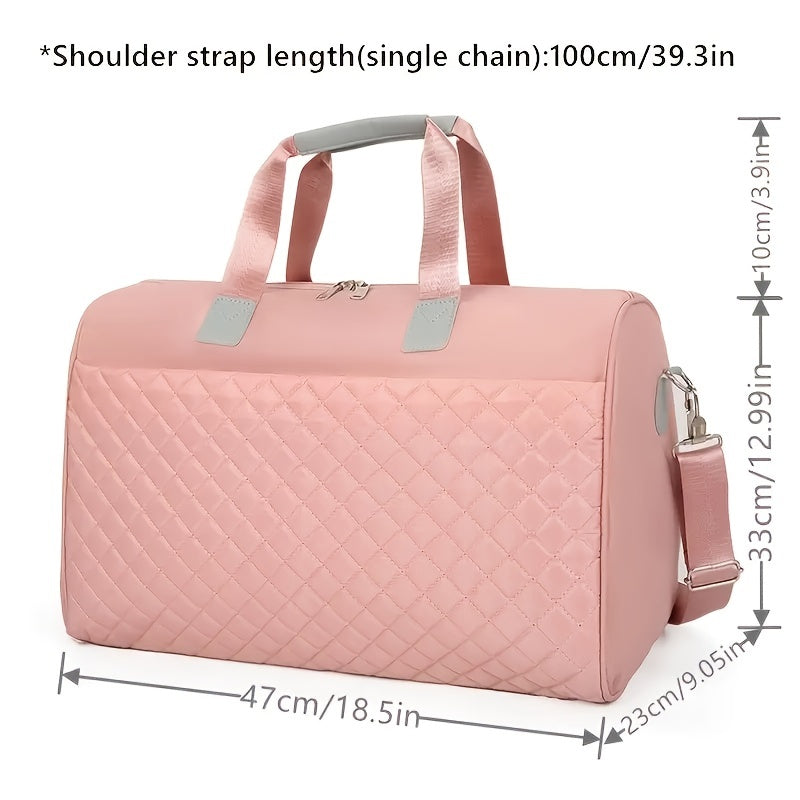 Quilted Zipper Bag Large Capacity Luggage Weekend HandBag