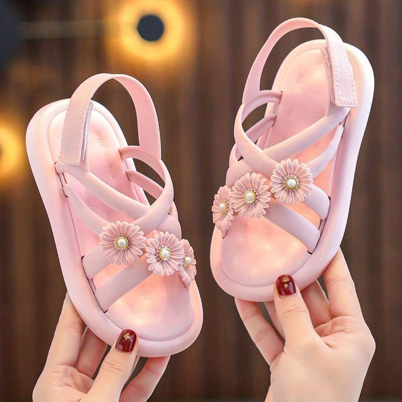 Toddler Girls Flower Sandals Lightweight Beach Shoes