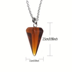 Hexagonal Crystal Pendant Necklace