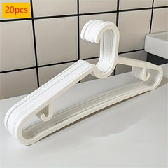 20pcs Plastic Clothes Hangers Non-slip Coat Hanger for Clothing Stores