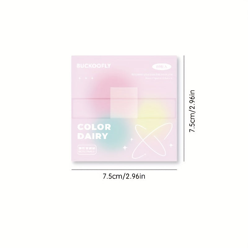 2pcs Gradient Style Sticky Notes For School Office Supplies