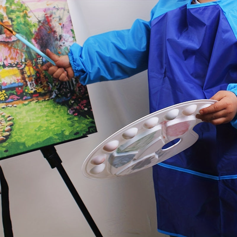 Waterproof Long Sleeve Art Painting Coat Nylon Pocket Bib