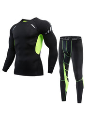 Compression Training Suit Long Sleeve Shirt Pants