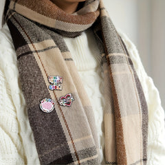 Colorful Rainbow Font Alloy Brooch Pin Universal for Men and Women