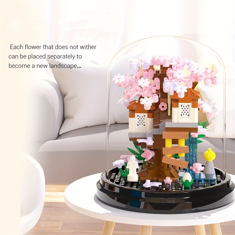 Four Seasons Tree House Small Building Blocks Ornament