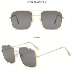 Metal Square Sunglasses UV400 Sun Shades Men Women