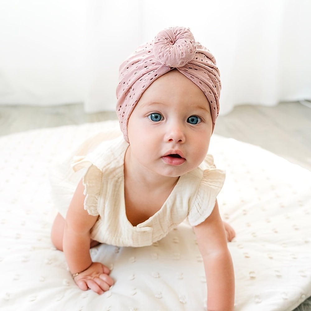 Baby Girls Casual Hollow Out Cap Thin Breathable Twisted Cap