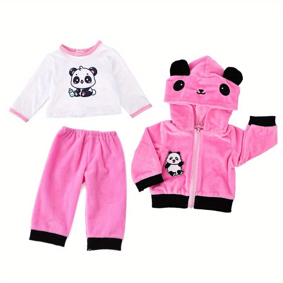 Pink Panda Doll Outfit, 22in Doll Clothes