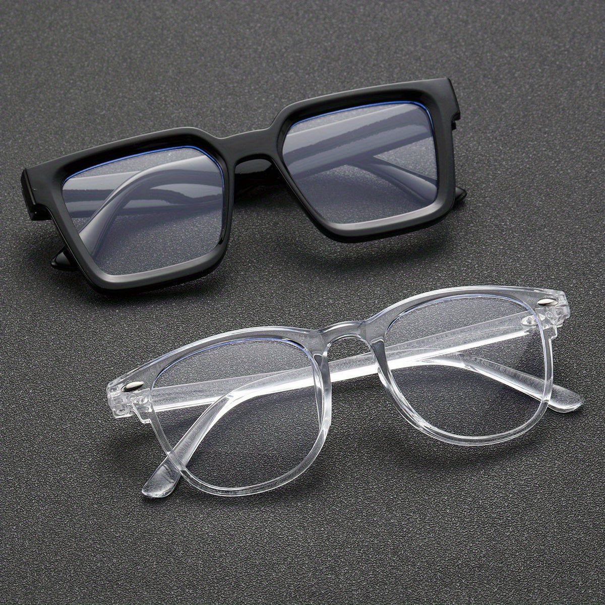 Men's Outdoor Casual Transparent Lens Glasses Set