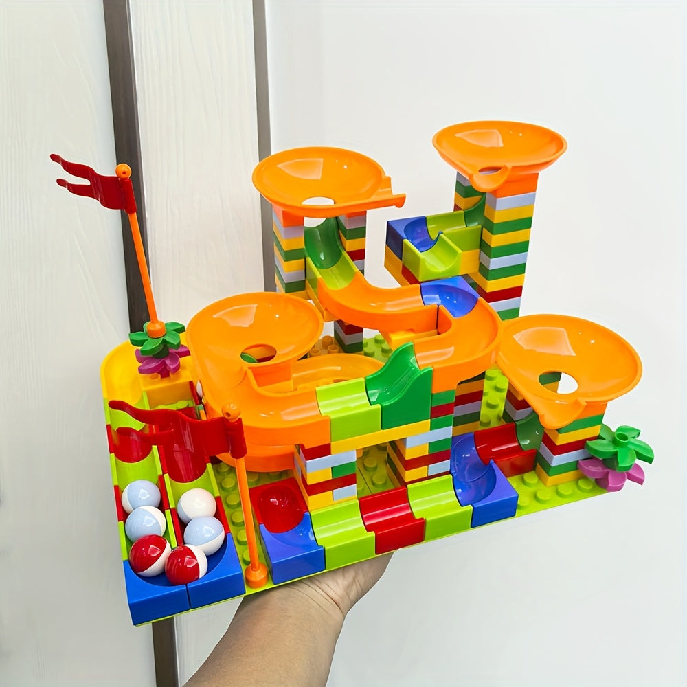 Colorful Sliding Track Building Blocks Set for Early Learning