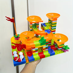 Colorful Sliding Track Building Blocks Set for Early Learning